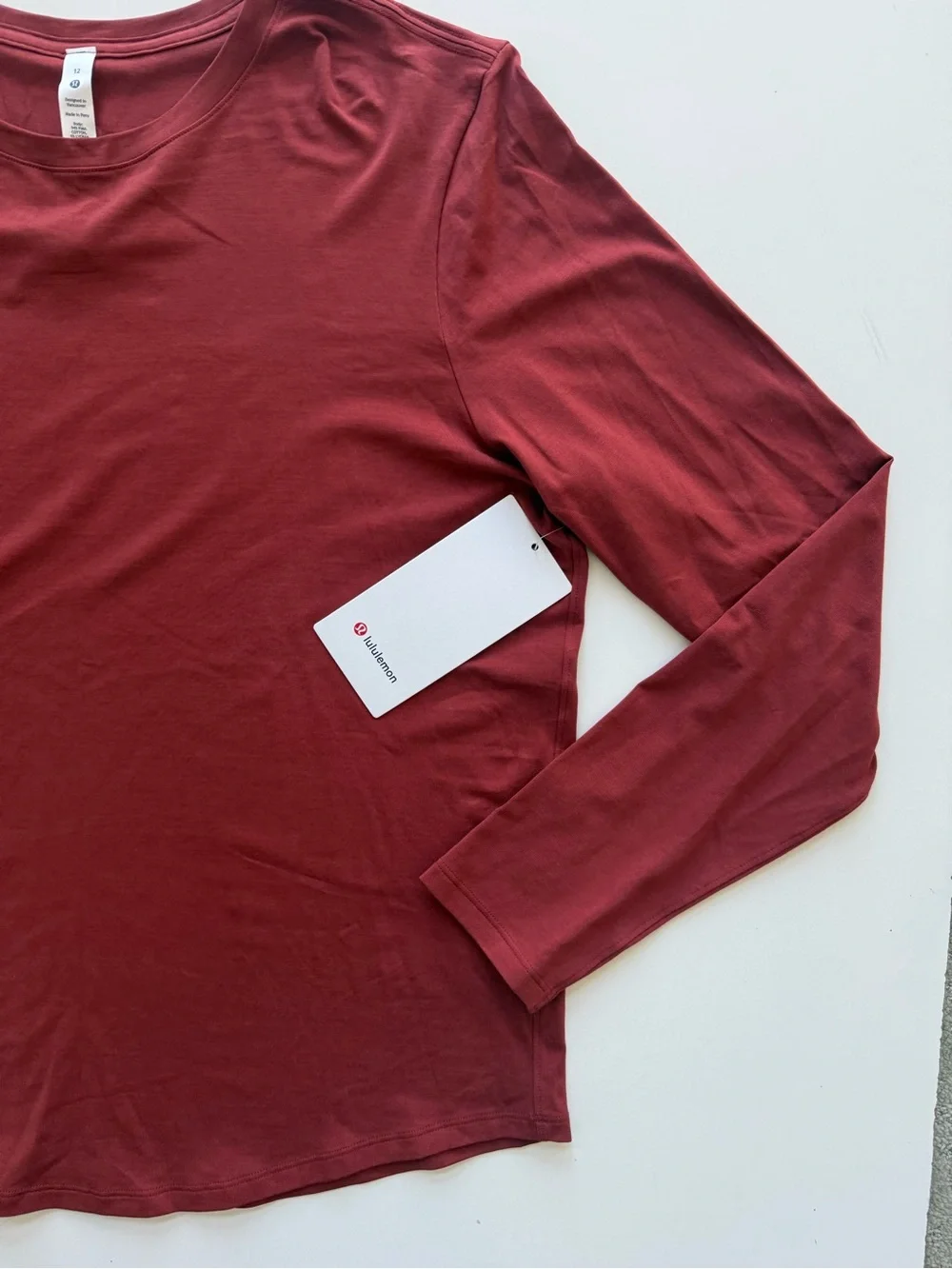 NWT lululemon Love Long Sleeve Tee - Terra Orange Size 12